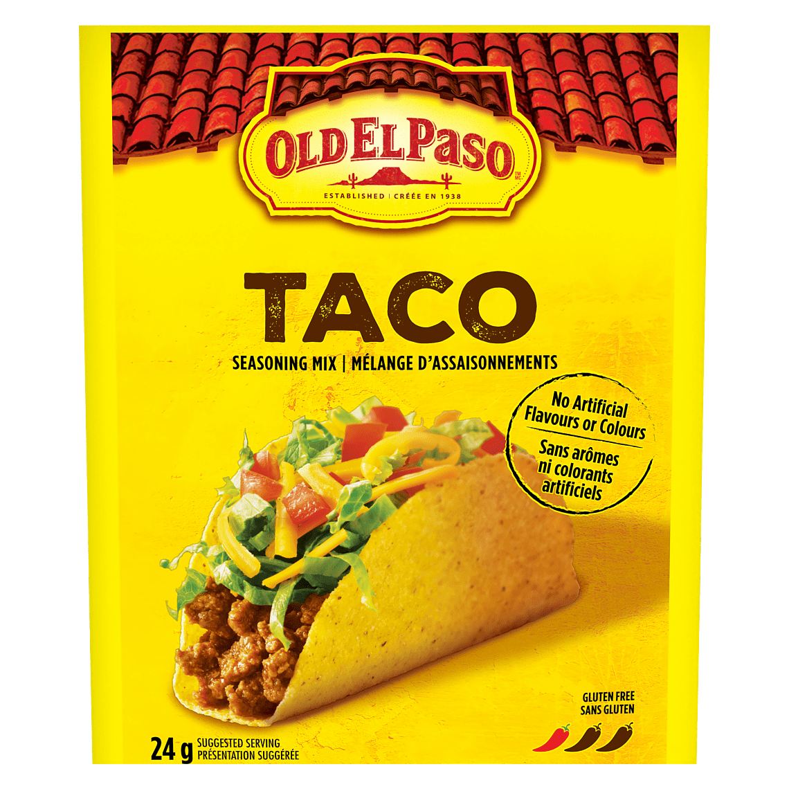 Old El Paso 25% Less Sodium Taco Seasoning 1oz