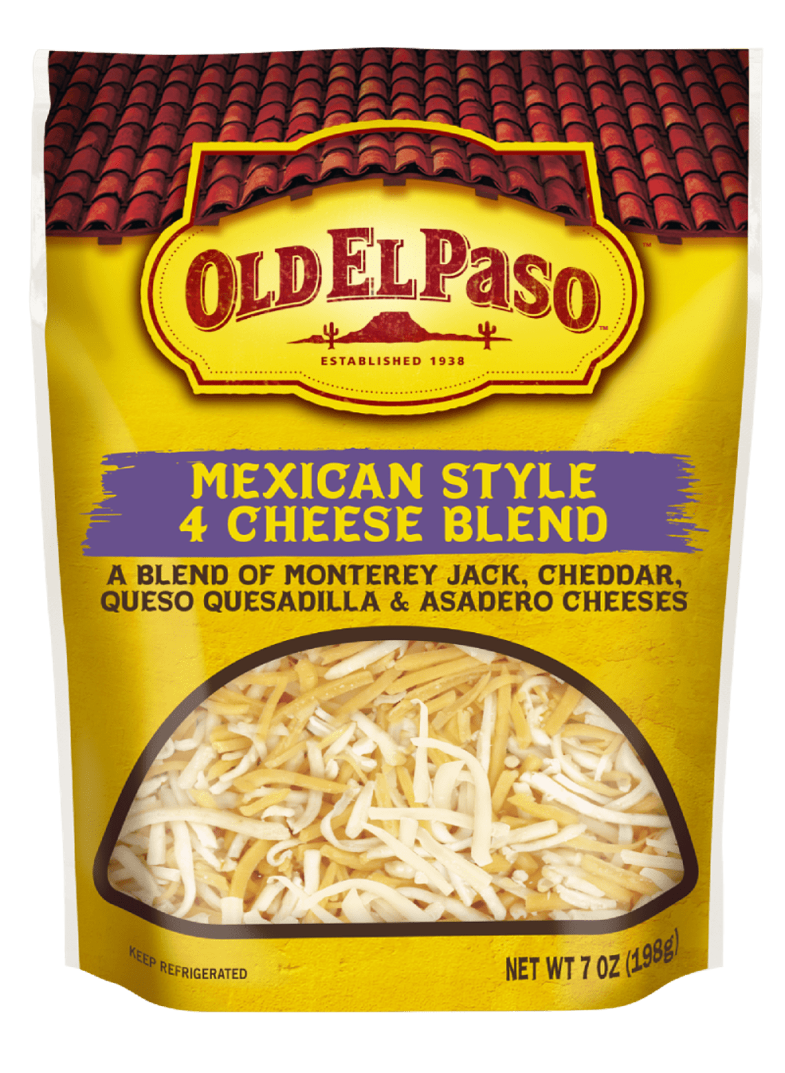 Shredded Mexican Style 4 Cheese Blend - - Old El Paso
