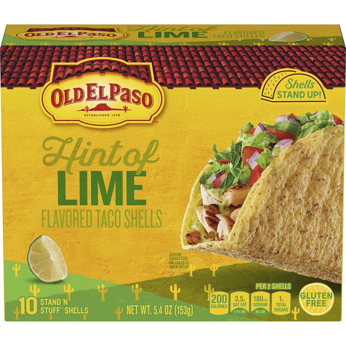 Stand \'N Stuff Taco Shells - Hint of Lime - Old El Paso