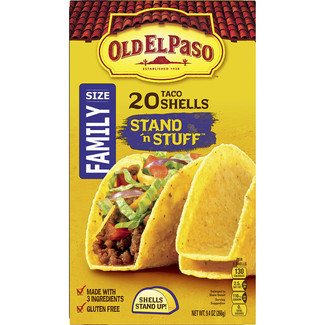 Old El Paso™ Gluten Free Stand 'N Stuff Taco Shells - Family Size