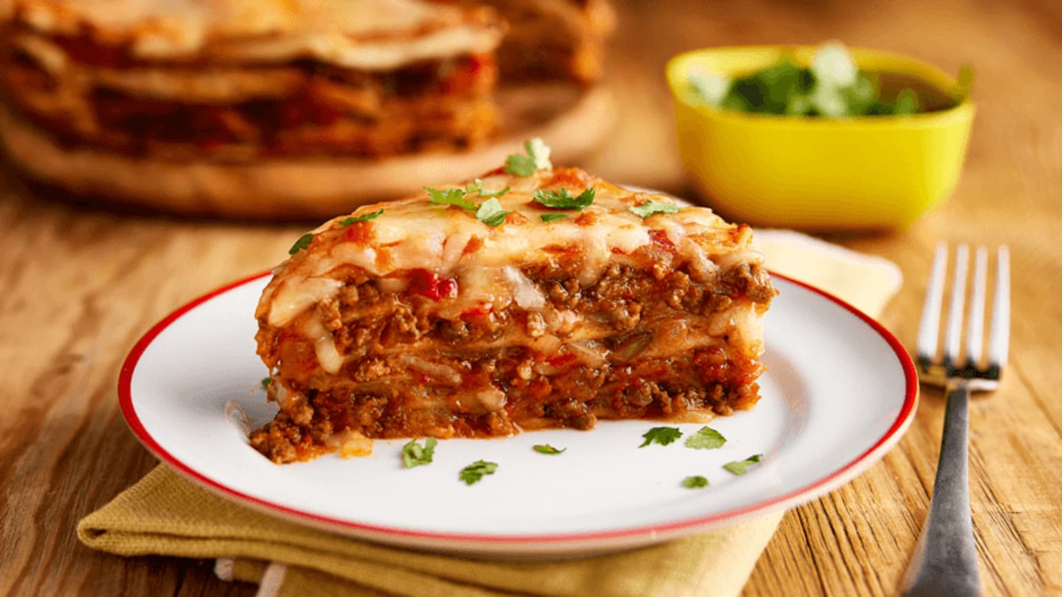 Cheesy Mexican Lasagne Recipe - Tortilla Lasagna - Old El Paso