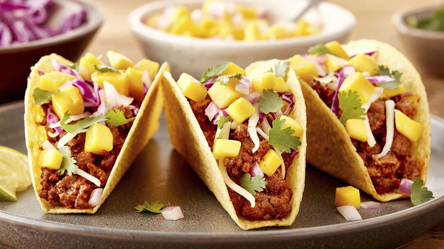 Aussie-style beef and salad tacos recipe