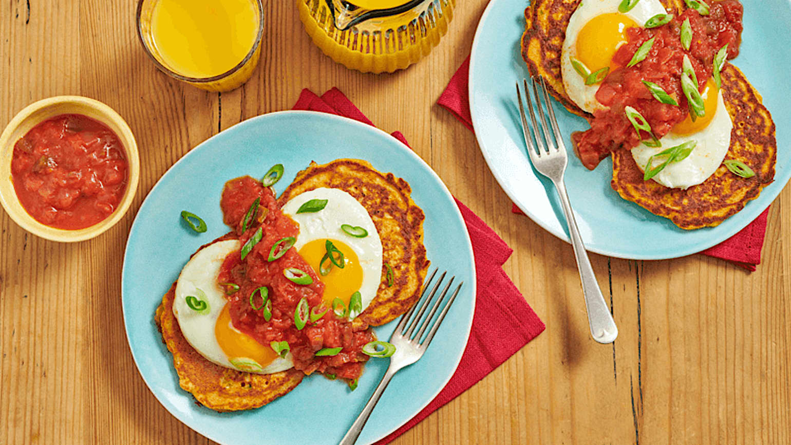 Corn pancakes on sale