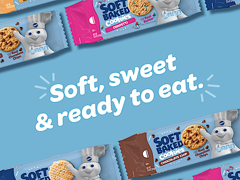 Pillsbury soft baked cookies packaging