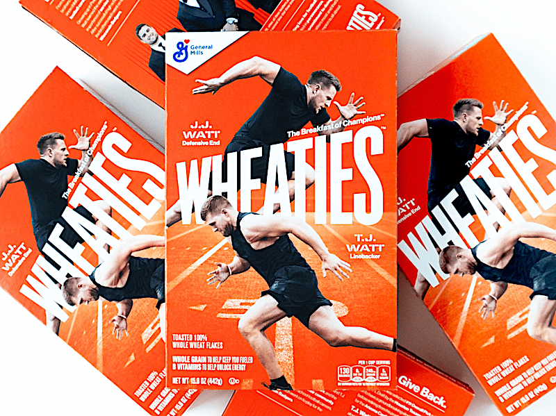 Wheaties boxes featuring the Watt brothers