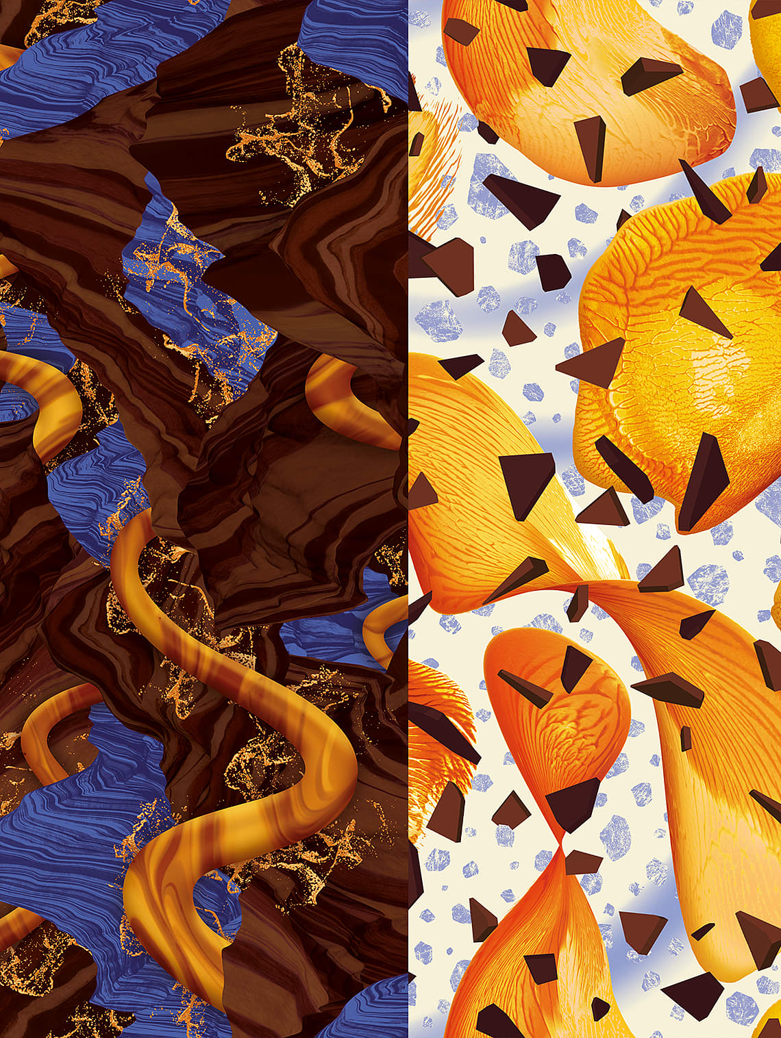 dark chocolate salted caramel pattern
