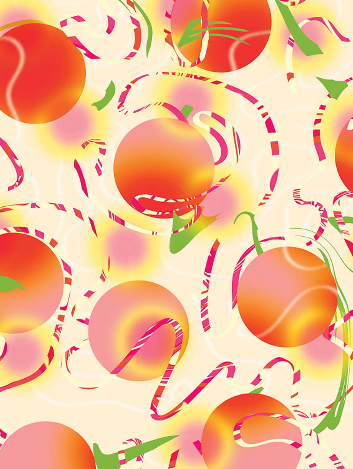 peach raspberry flavour pattern
