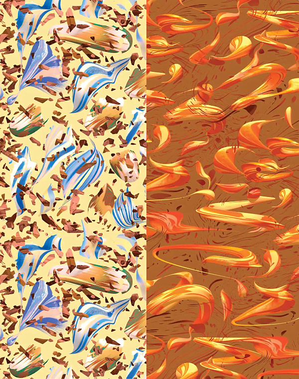 duo vanilla hazelnut flavour pattern