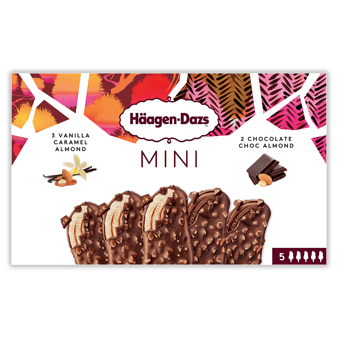 vanilla caramel alm choc choc alm minis