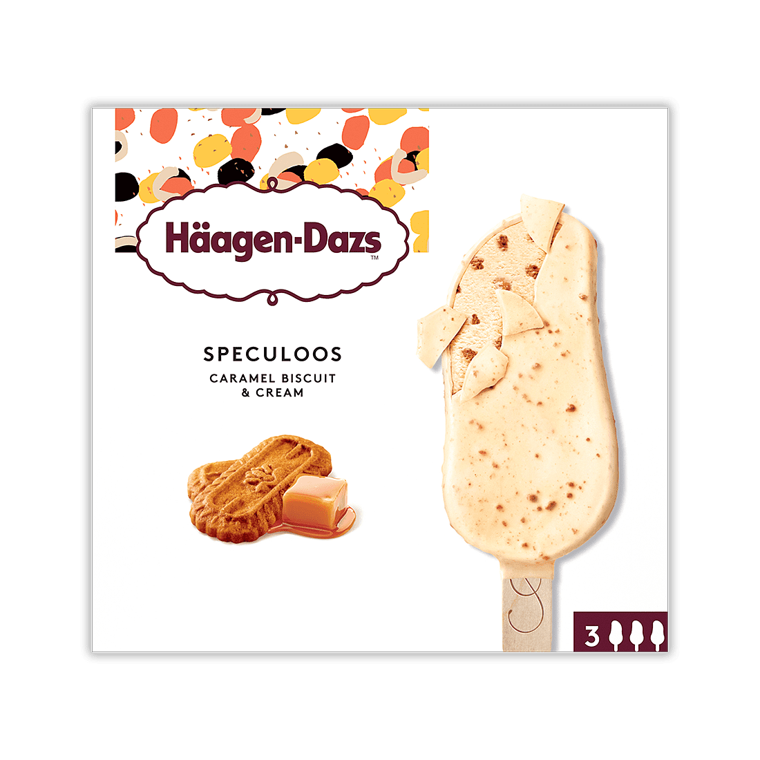 caramel biscuit and cream multipack stickbar