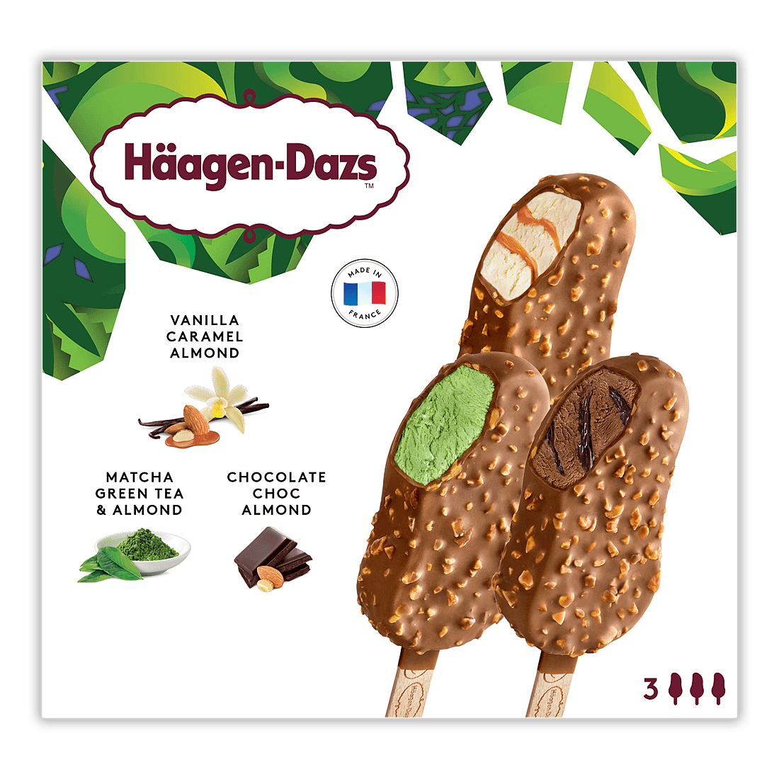Vanilla Caramel Almond & Matcha Green Tea Almond & Chocolate Choc Almond Multipack