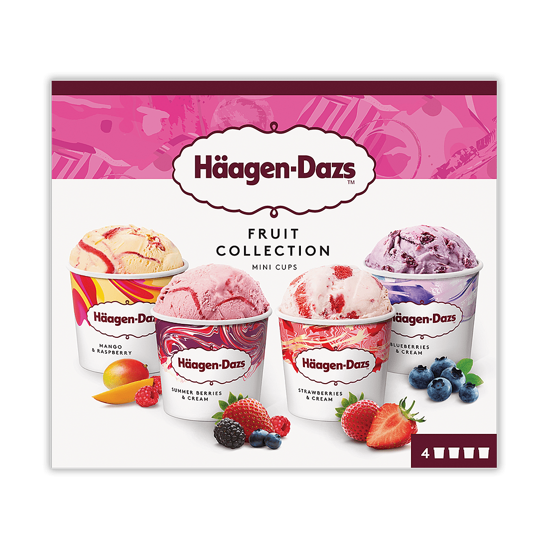 Luxury Fruit Ice Cream Mini Cup Multipack - Häagen-Dazs