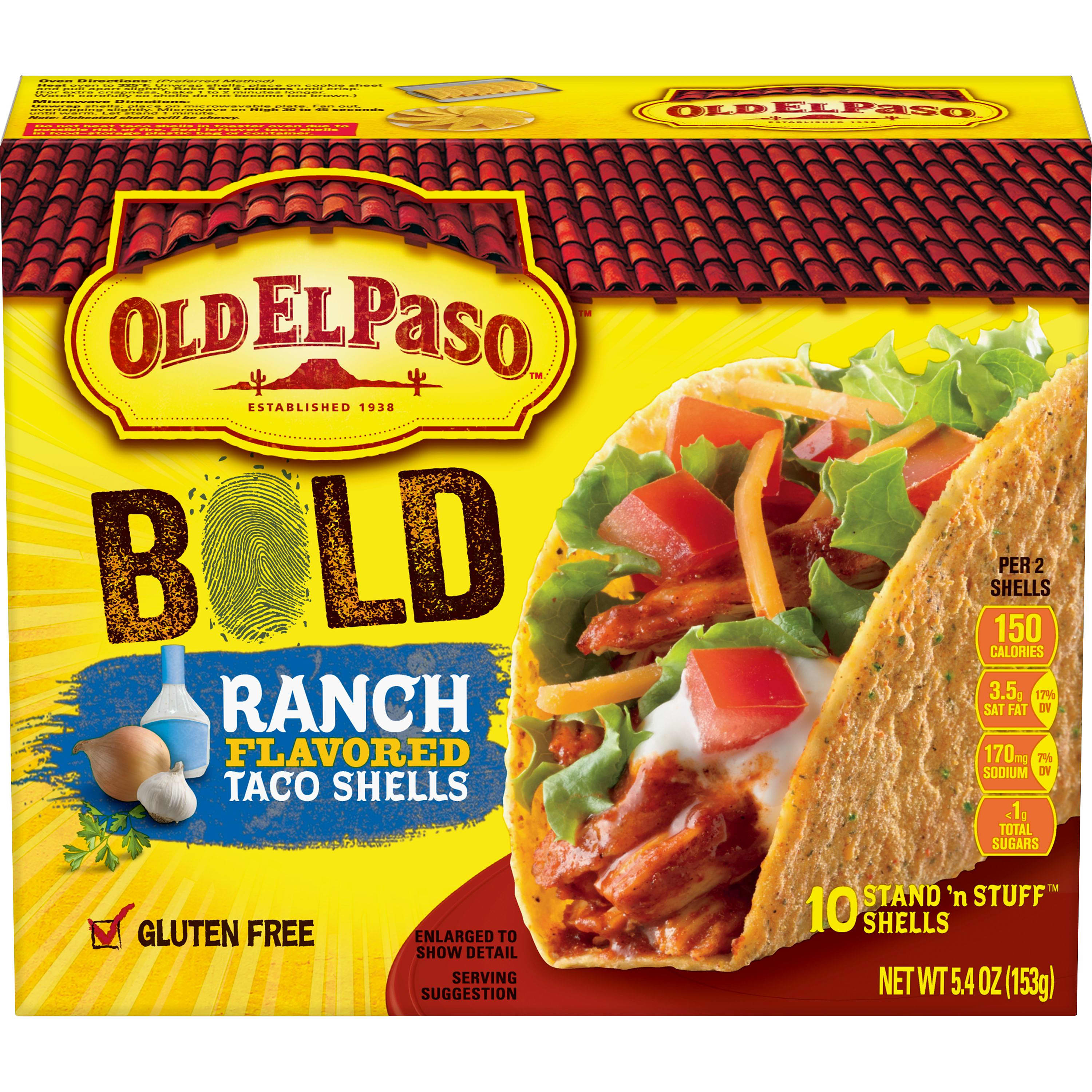 Bold Ranch Stand N Stuff Taco Shells Old El Paso