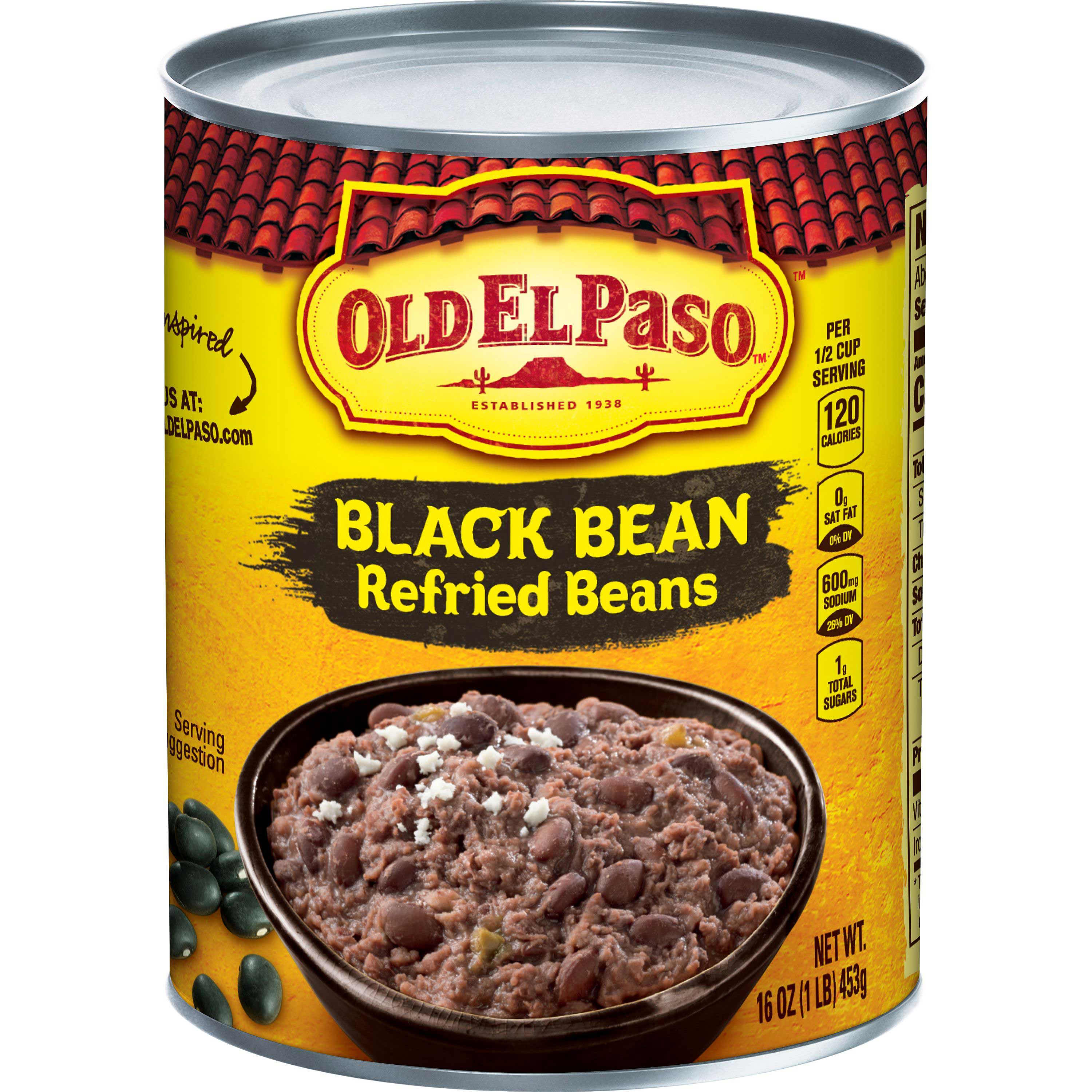 Black Bean Refried Beans Mexican Sides Old El Paso