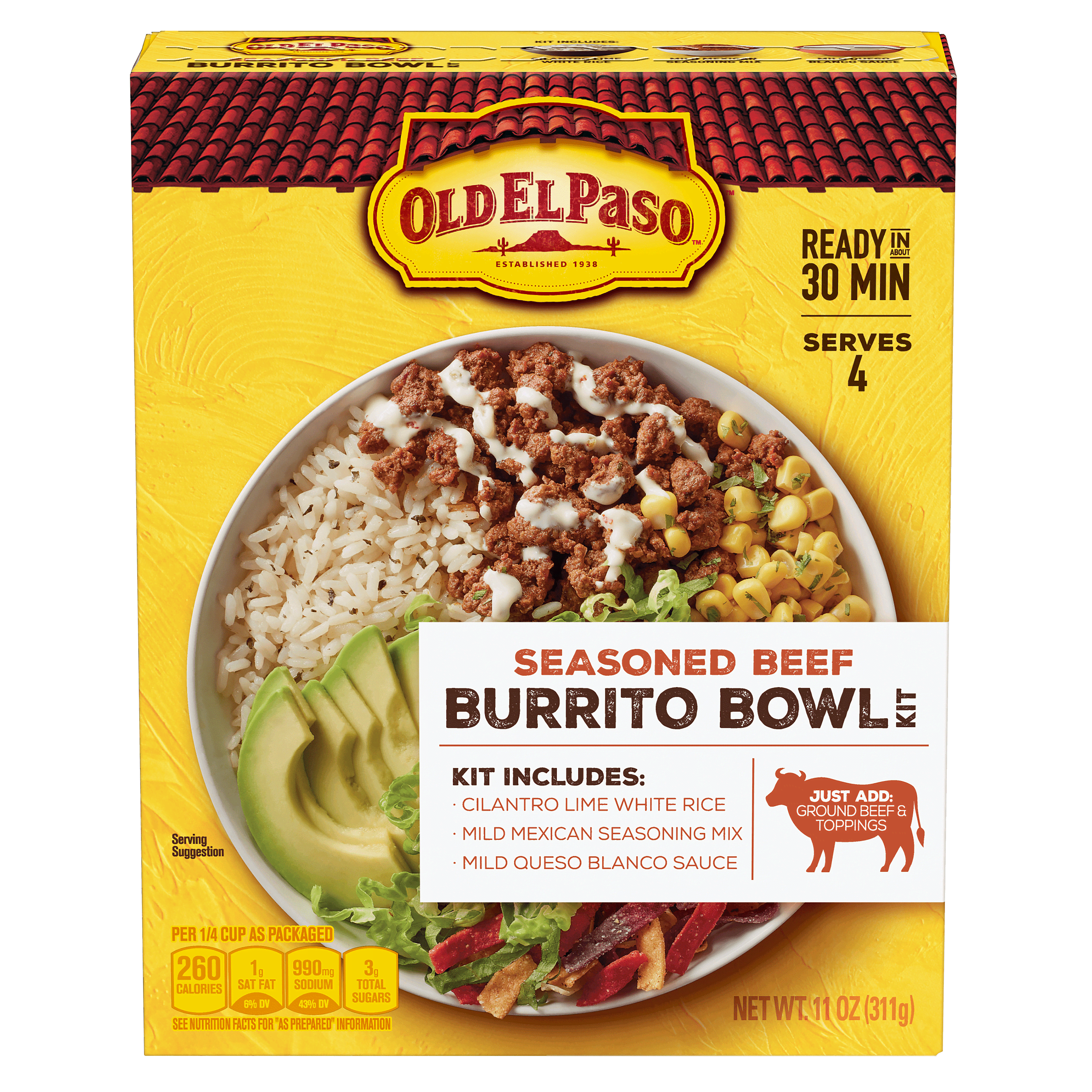 Seasoned Beef Burrito Bowl Kit Old El Paso