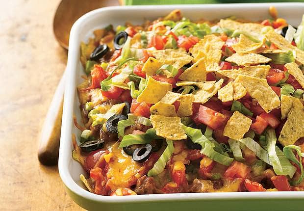 Beef and Bean Taco Casserole