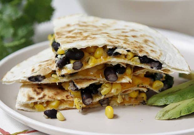 Black Bean and Corn Quesadillas