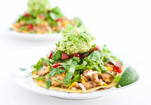 Chipotle Chicken Tostadas