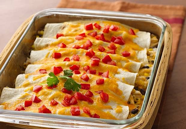 Creamy Chicken Chile Enchiladas