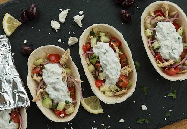 Easy Chicken Gyros Taco Bowls™