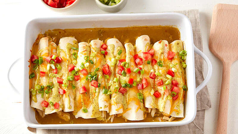 Salsa Verde Chicken Enchiladas Mexican Recipes Old El Paso