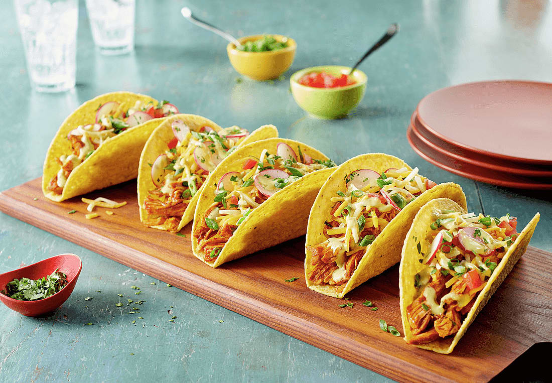 Easy Shredded Chicken Tacos Mexican Recipes Old El Paso