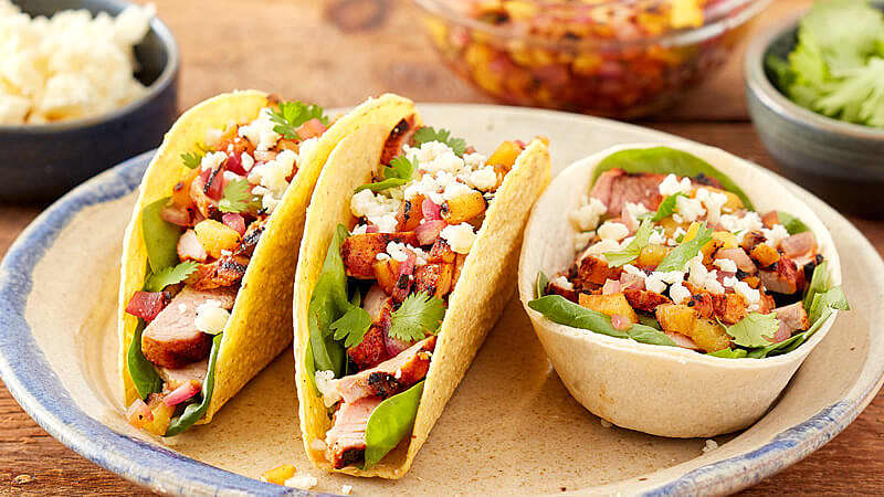 Grilled Pork Tenderloin and Pineapple al Pastor Tacos