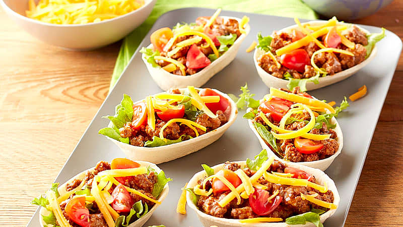 Mini Beef Ten Minute Taco Bowls