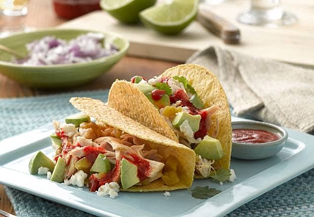 Sriracha Avocado Ten Minute Tacos