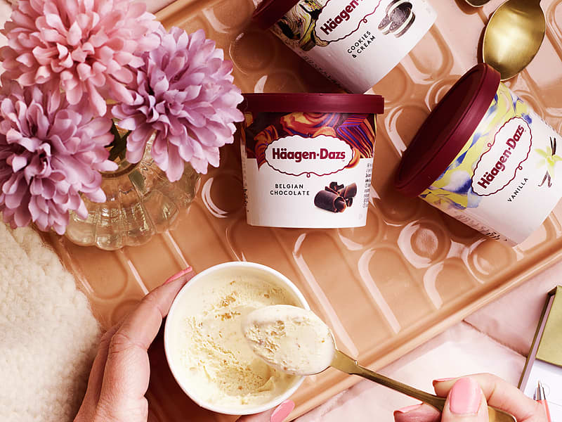 Helado Haagen-Dazs en bola