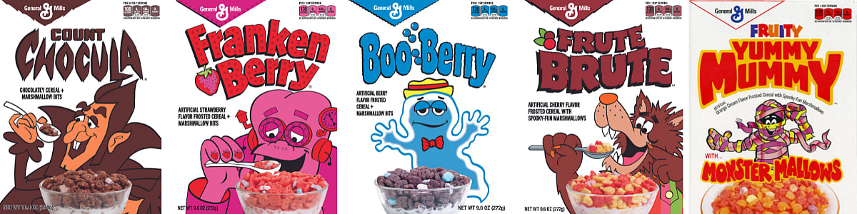 2013 retro Monster Cereal boxes
