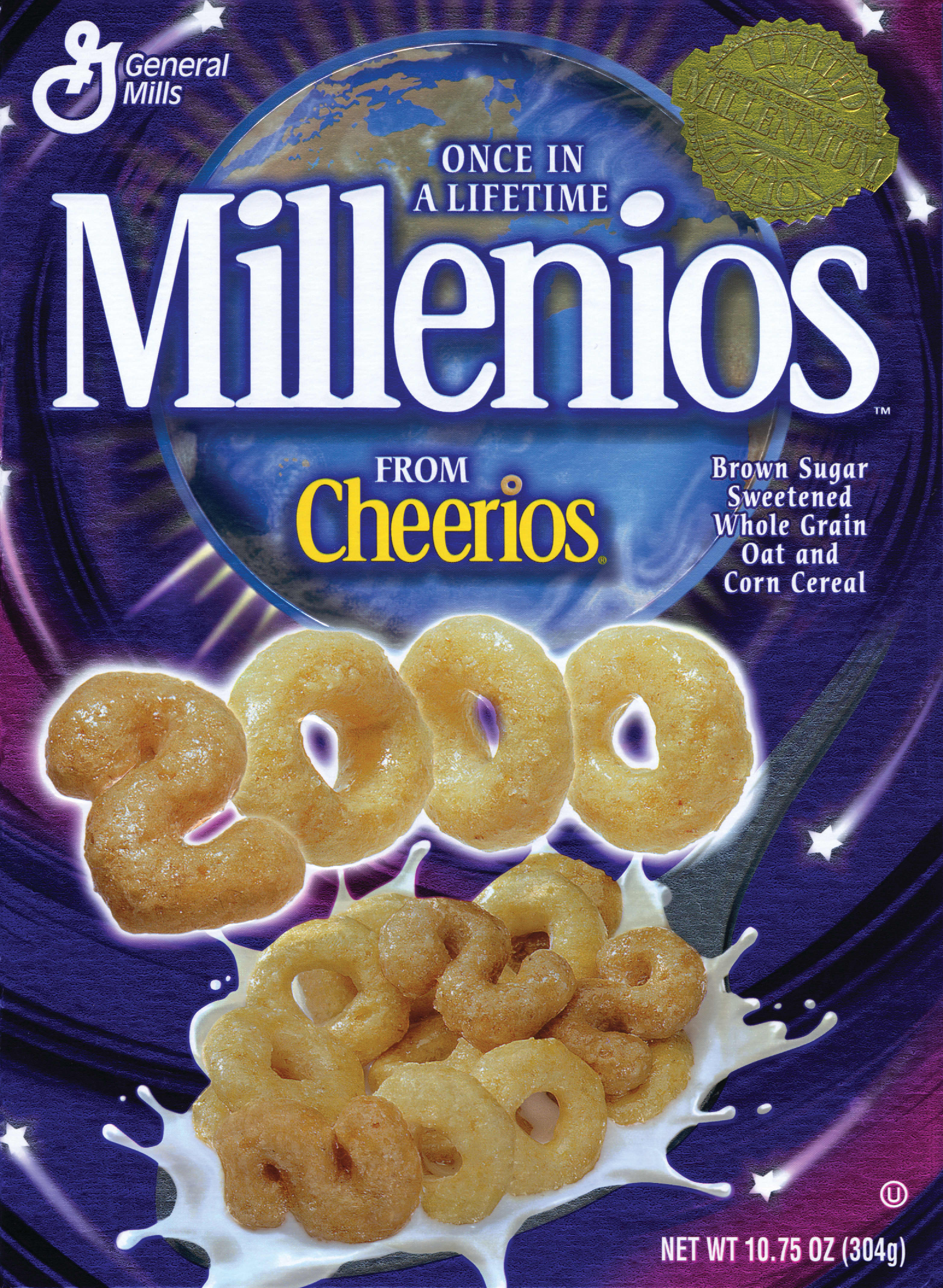 Front of Cheerios Milenios cereeal box