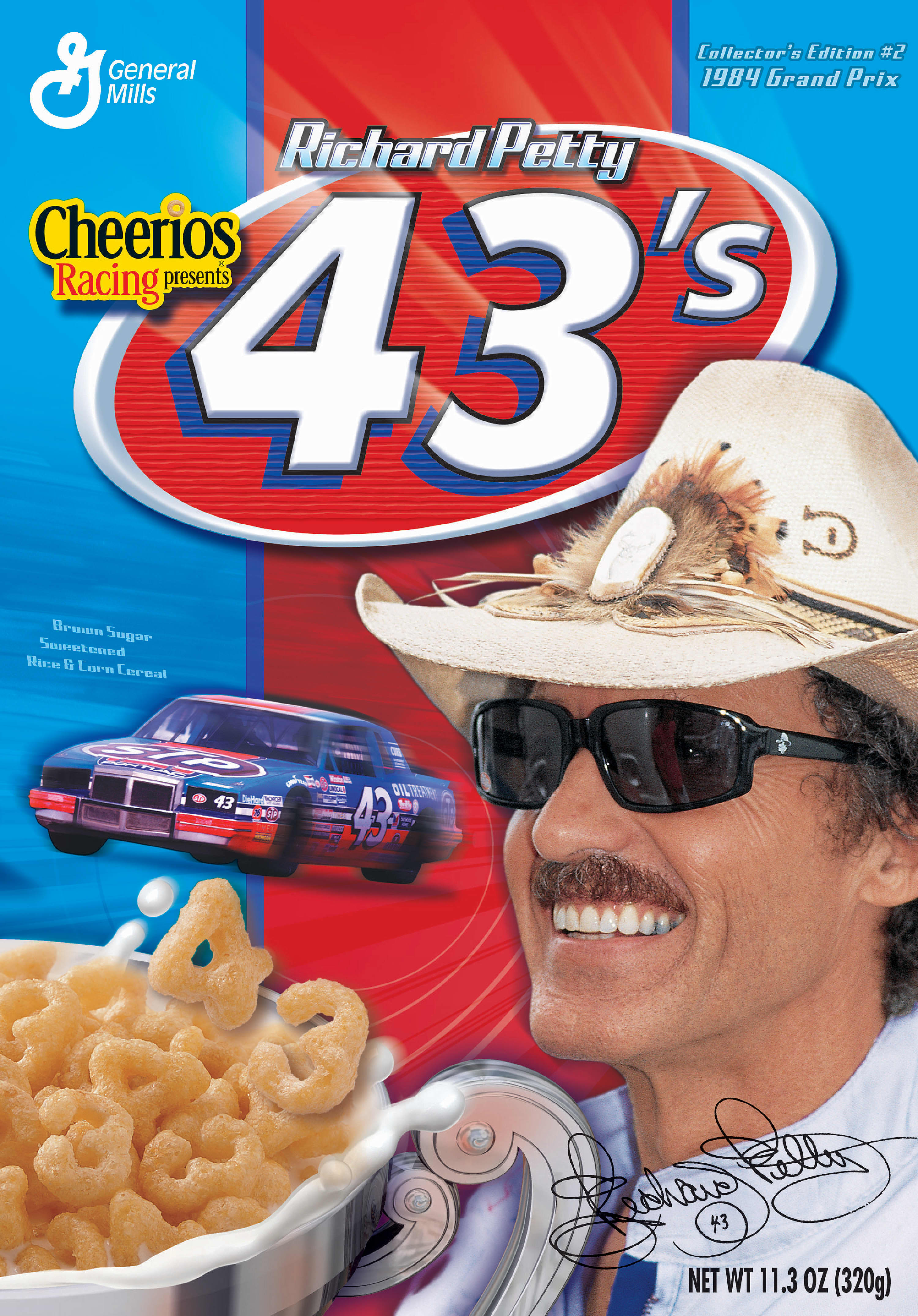 Cheerios box featuring 1970s Richard Petty