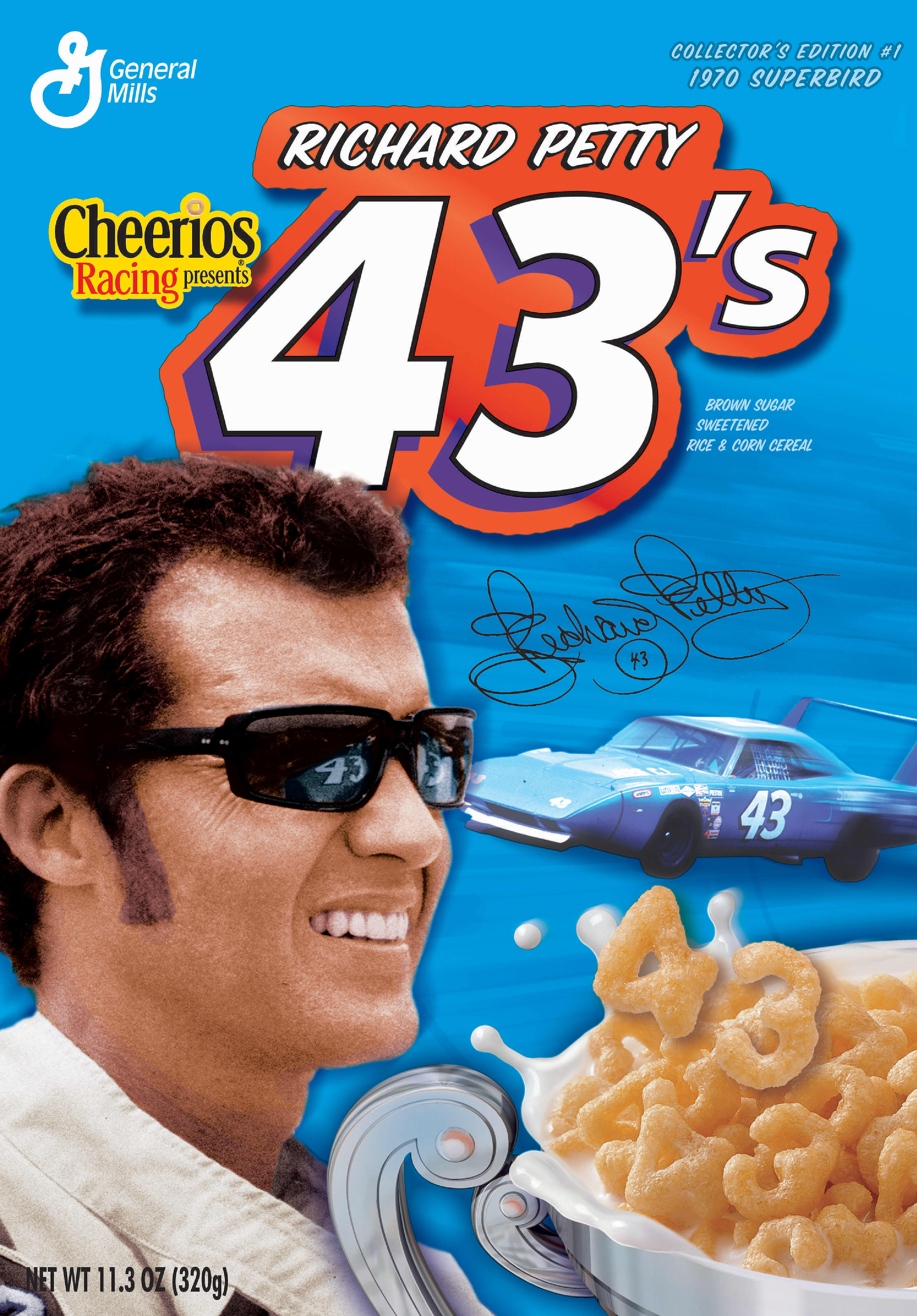 Cheerios box featuring Richard Petty