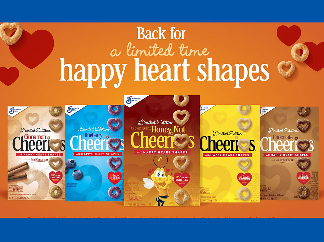 Cheerios brings back happy-heart shaped O's to inspire heart-healthy  lifestyle - General Mills