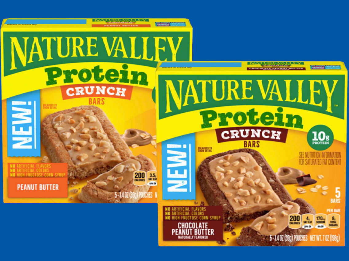 Introducing Nature Valley Protein Crunch Bars, delicious creamy