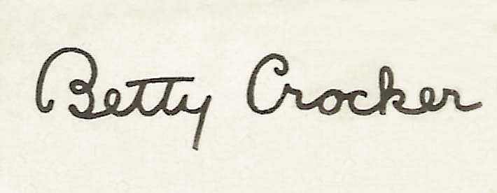 Betty Crocker's original signature