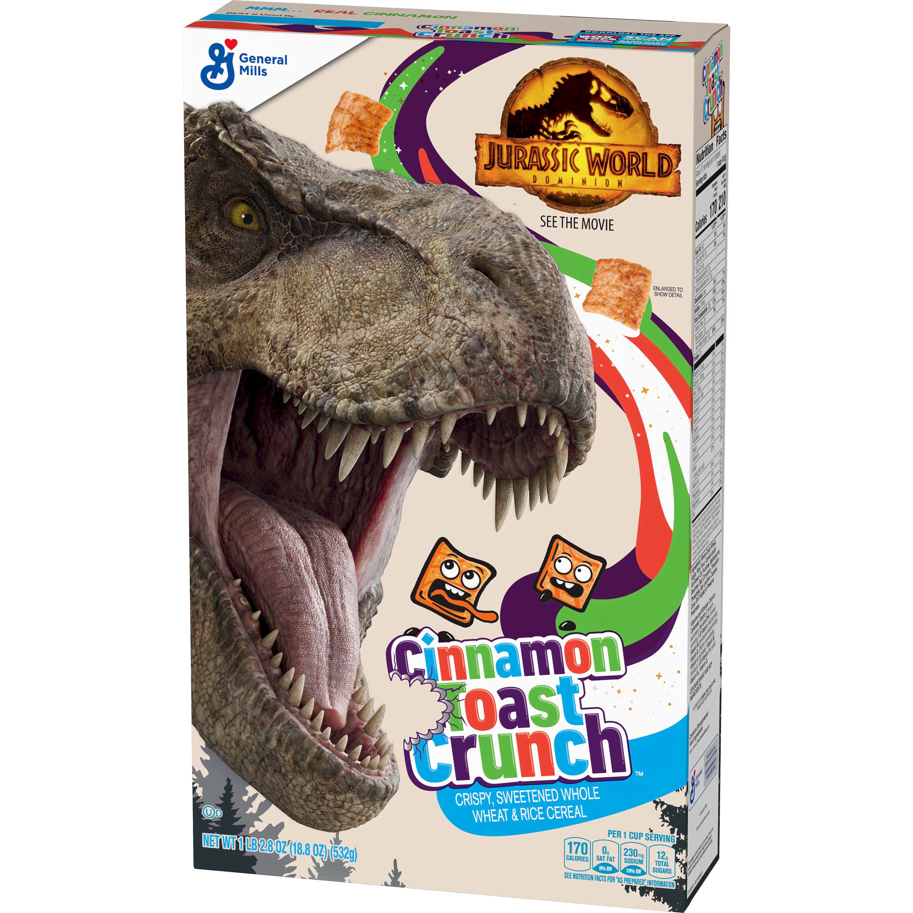 Jurassic World Cinnamon Toast Crunch box
