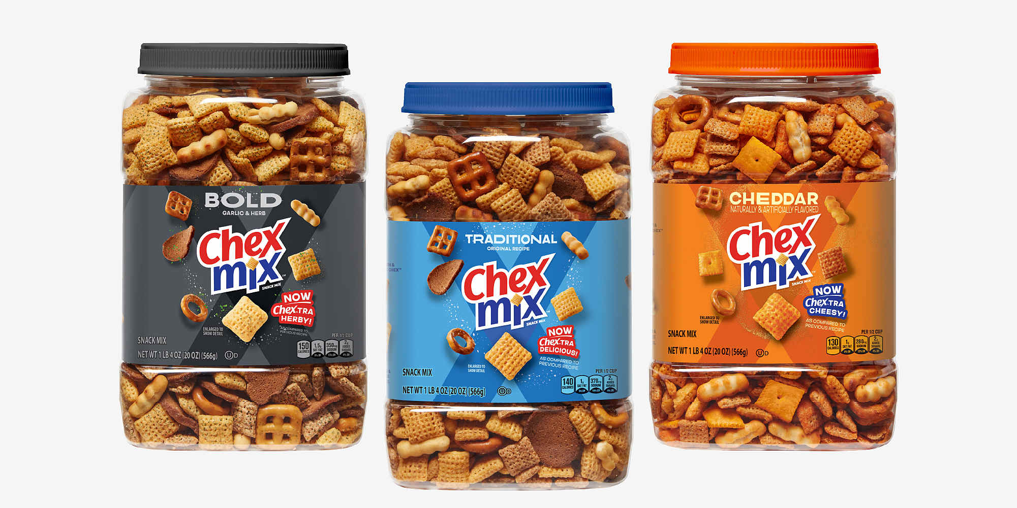 Chex Mix tubs