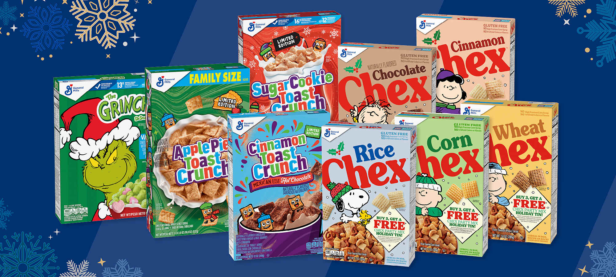 A collection of General Mills products