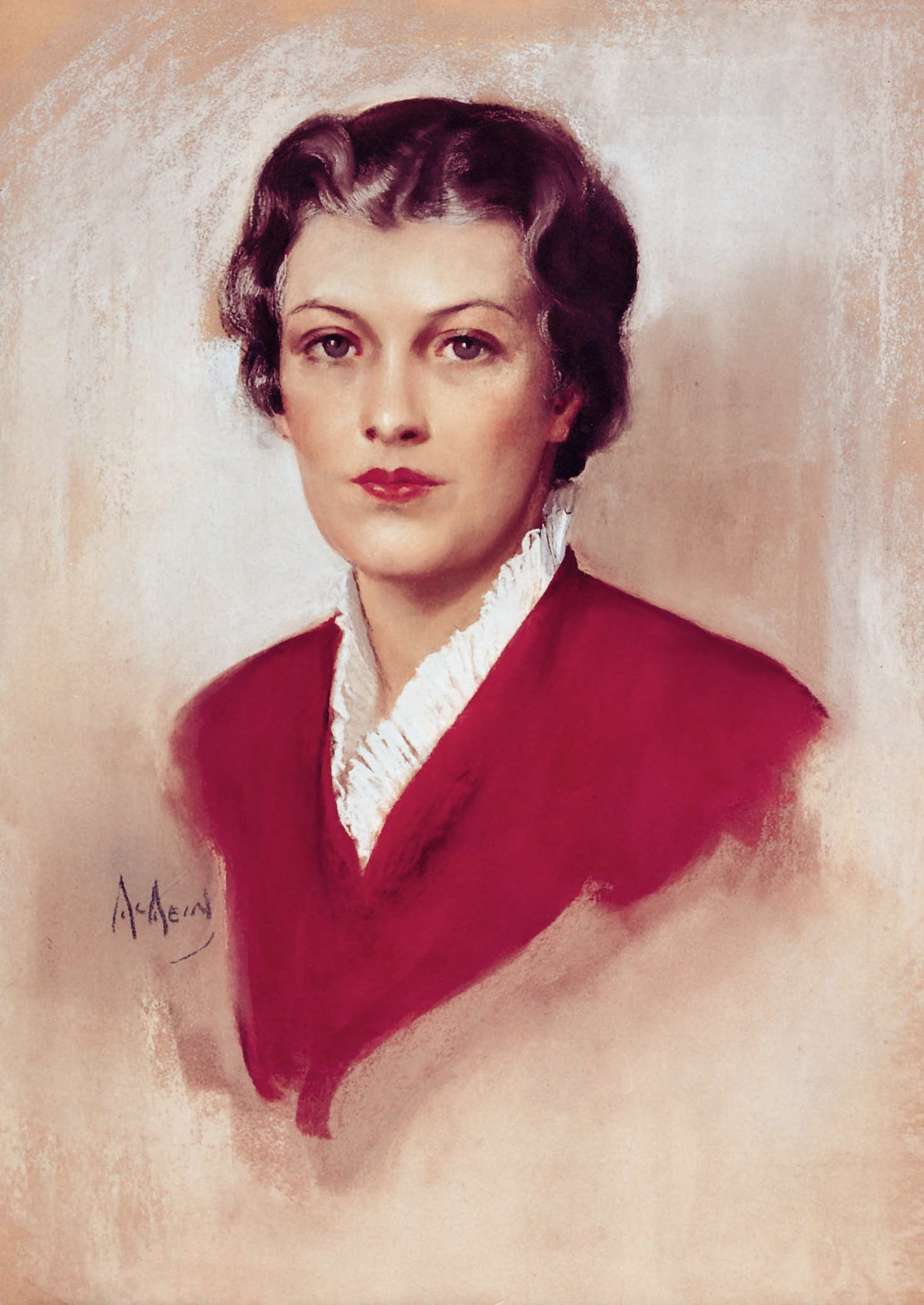 The first official portrait of Betty Crocker, painted in 1936.