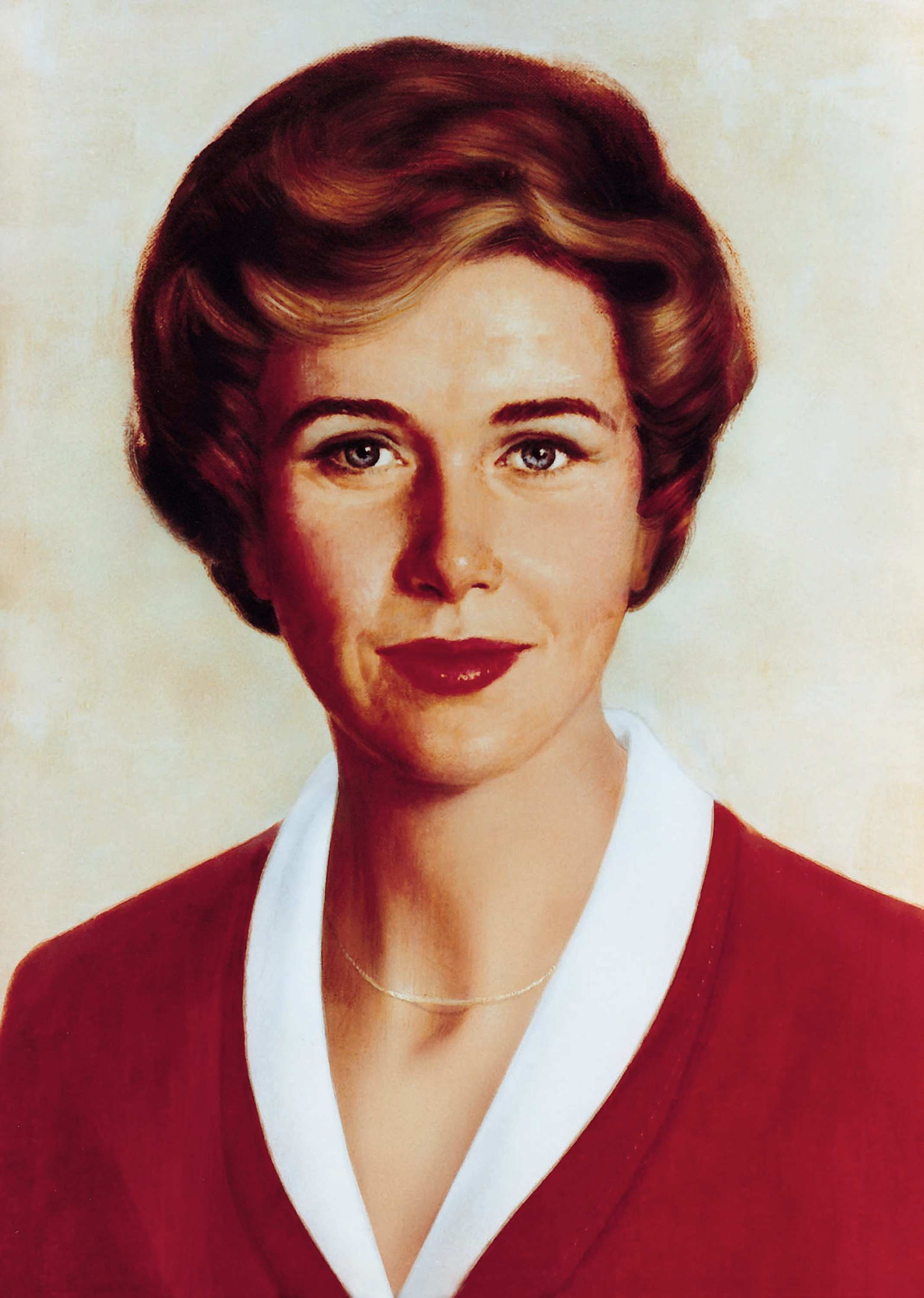 The sixth official portrait of Betty Crocker, painted in 1980.