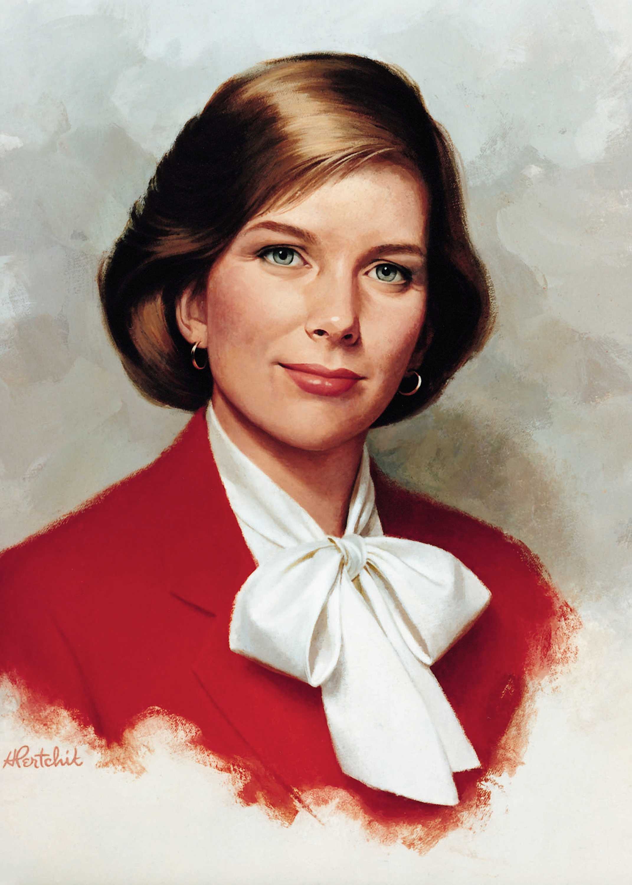The seventh official portrait of Betty Crocker, painted in 1986.