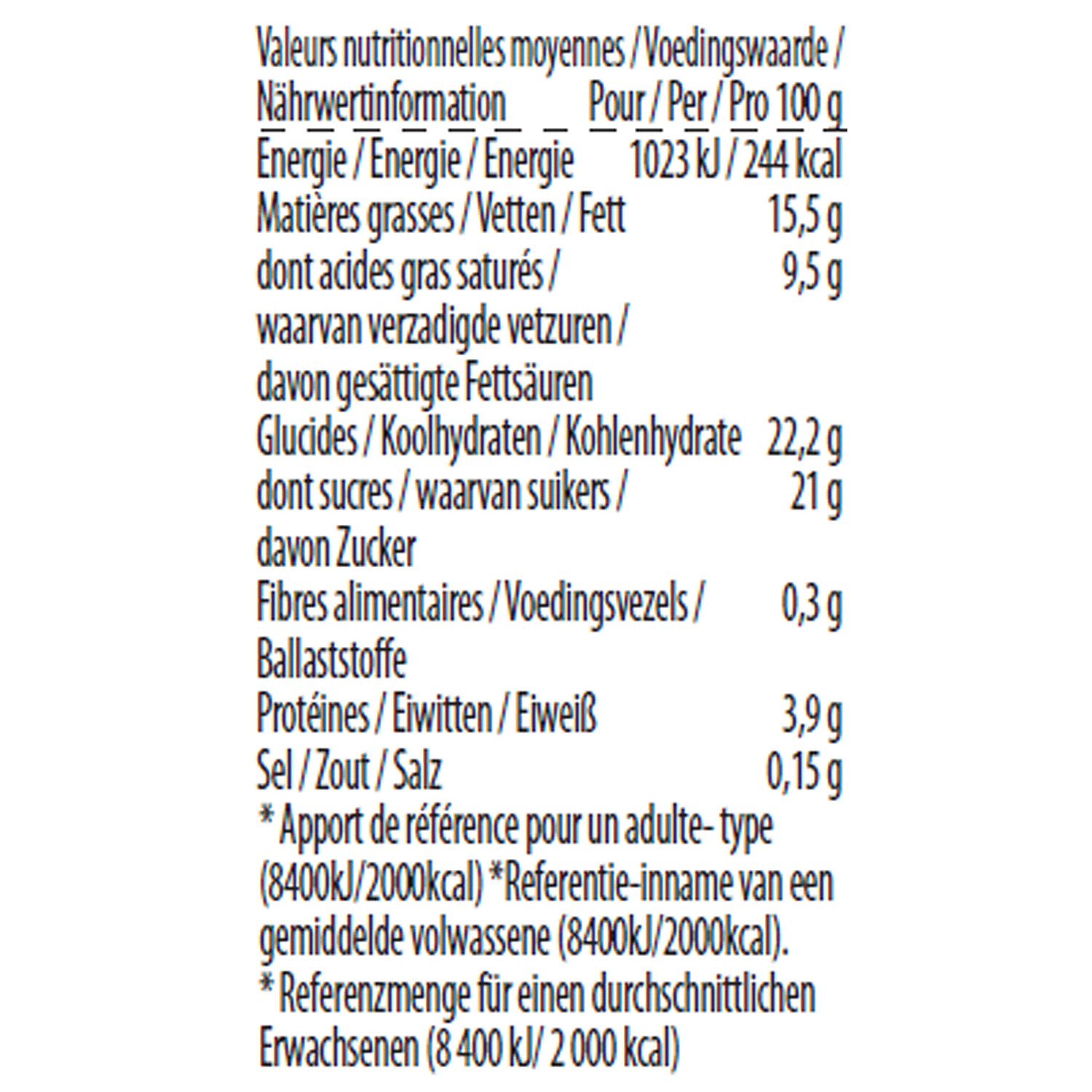strawberries and cream minicup nutrition 