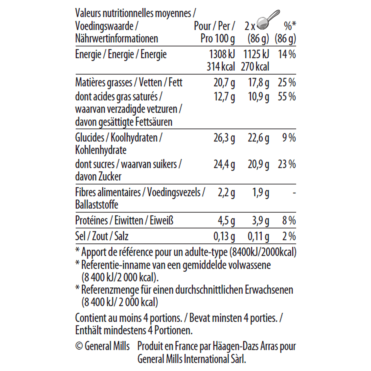 belgian chocolate pint nutrition