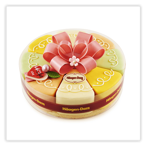 Haagen Dazs decorated cake in Gift of love theme