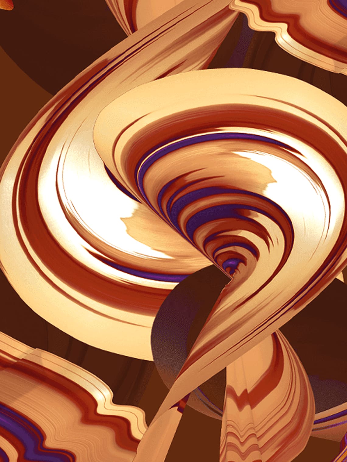 Belgian chocolate flavor pattern in dark and light chocolate swirls 