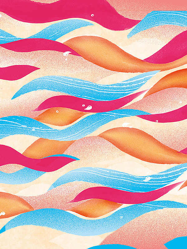 HD Peach and Raspberry Bar Flavor pattern