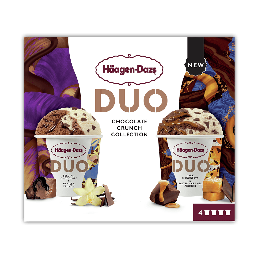 Coffret Minipots HD Duo Chocolate Crunch Collection - Häagen-Dazs FR