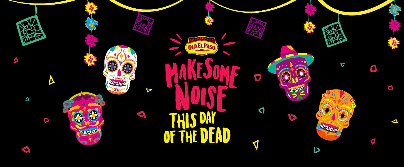 day of the dead fiesta banner desktop